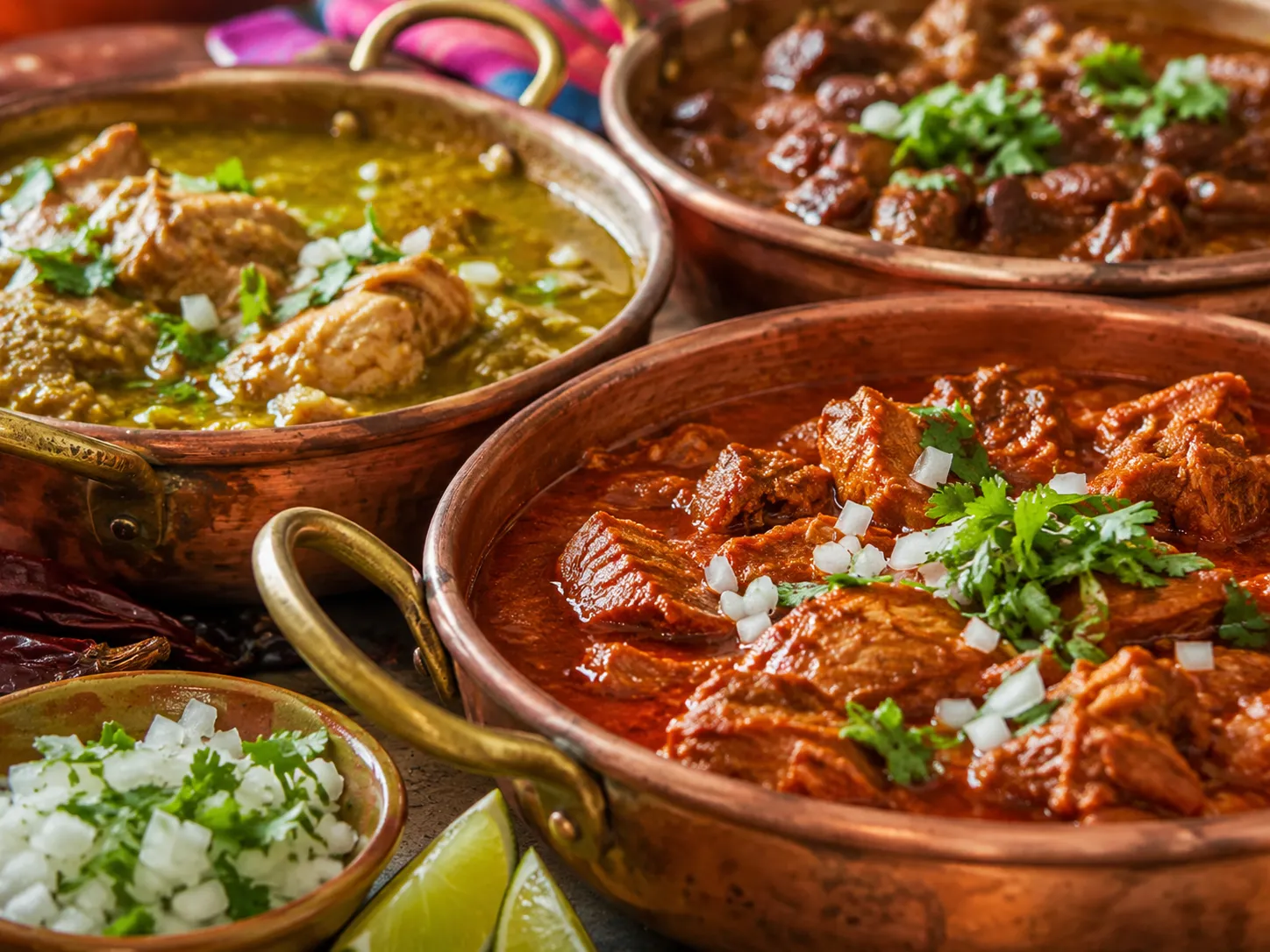 Buffet de cazuelas con guisos caseros mexicanos
