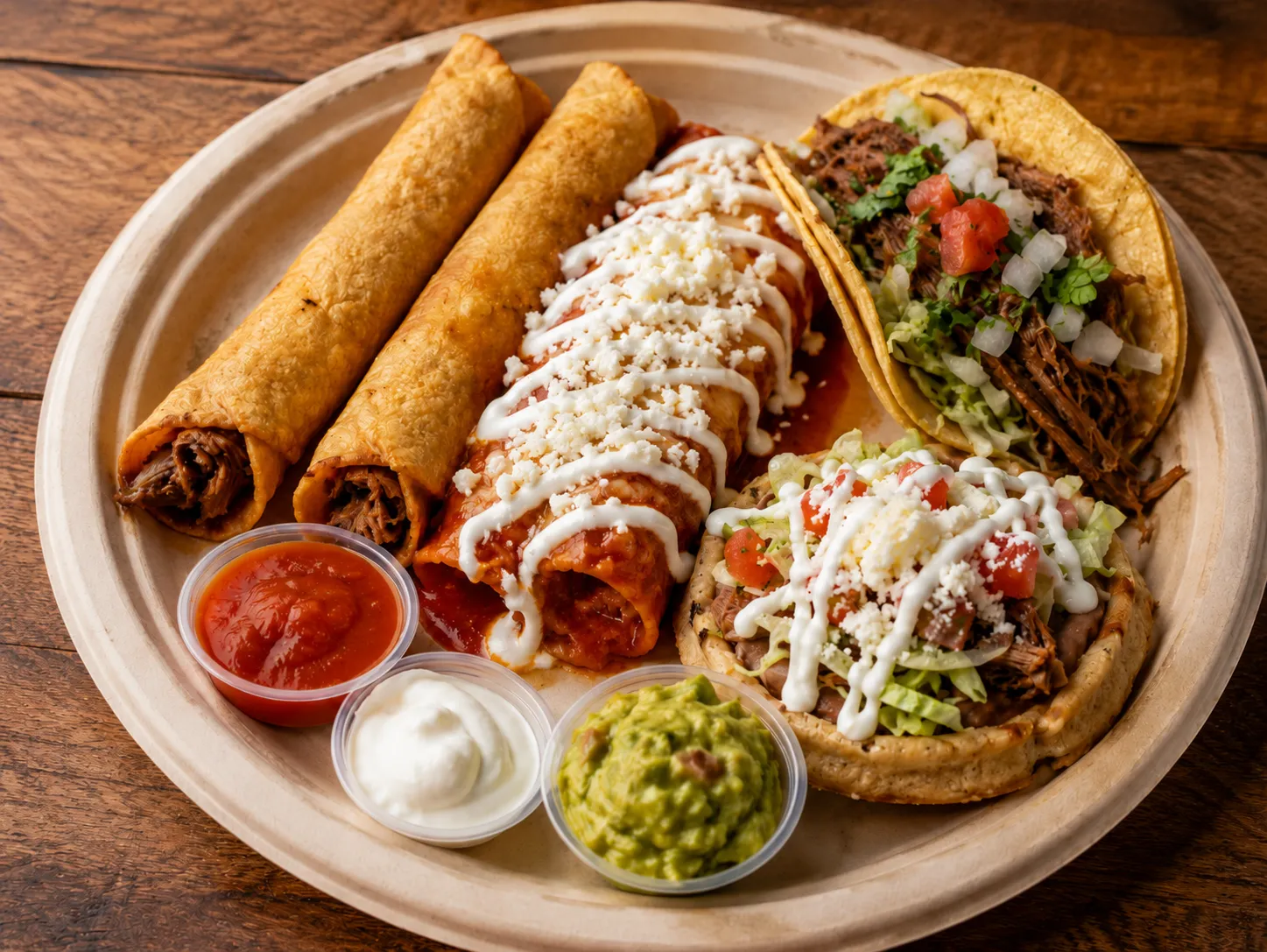 Platillos individuales: antojitos, pizza, hamburguesa, boneless, guiso o tacos